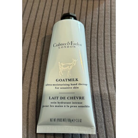 NEW Crabtree & Evelyn Goatmilk Moisturizing Hand Therapy Cream 3.5 oz - Picture 4 of 5